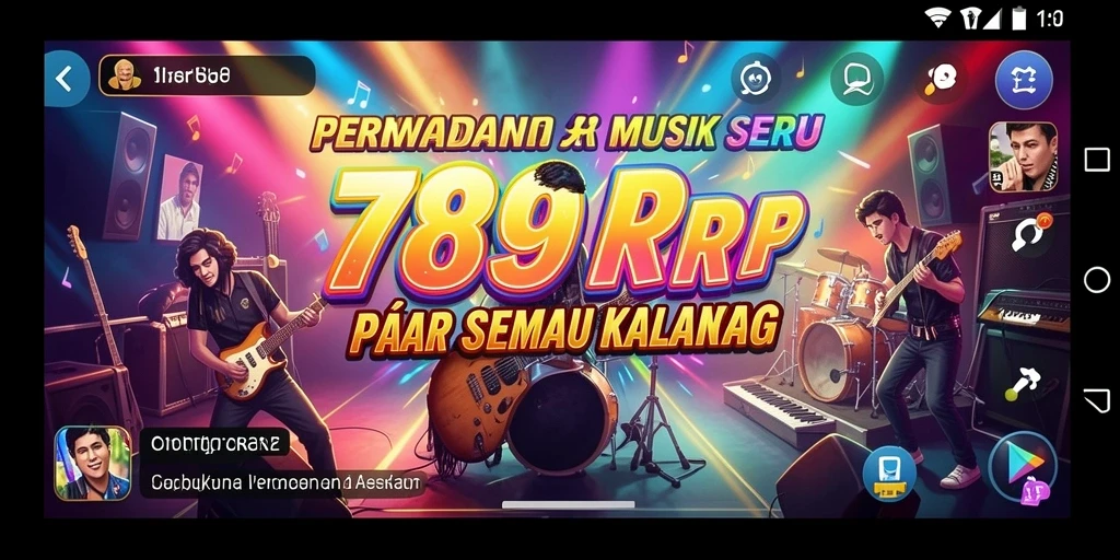 Tampilan gameplay 789RP yang menampilkan keseruan bermain musik.