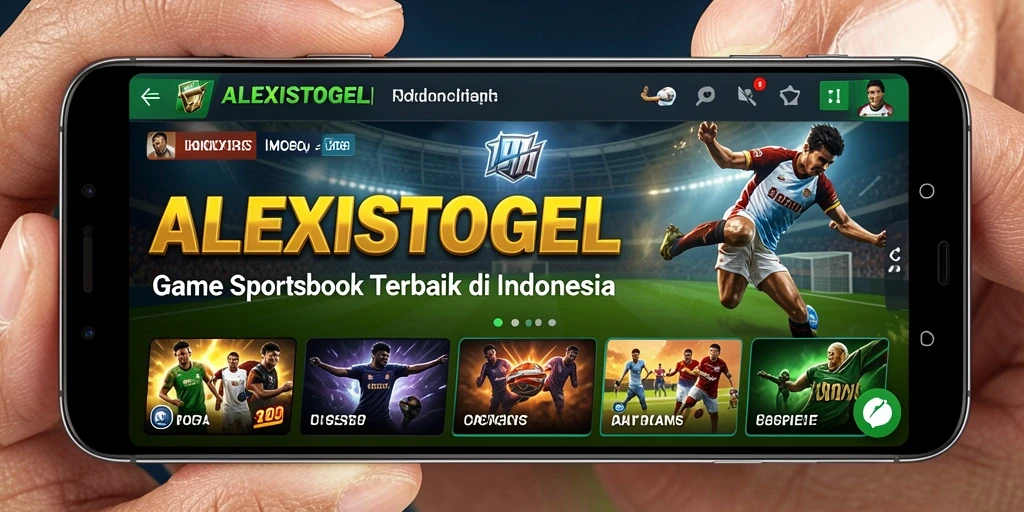 Screenshot utama ALEXISTOGEL menampilkan antarmuka taruhan olahraga