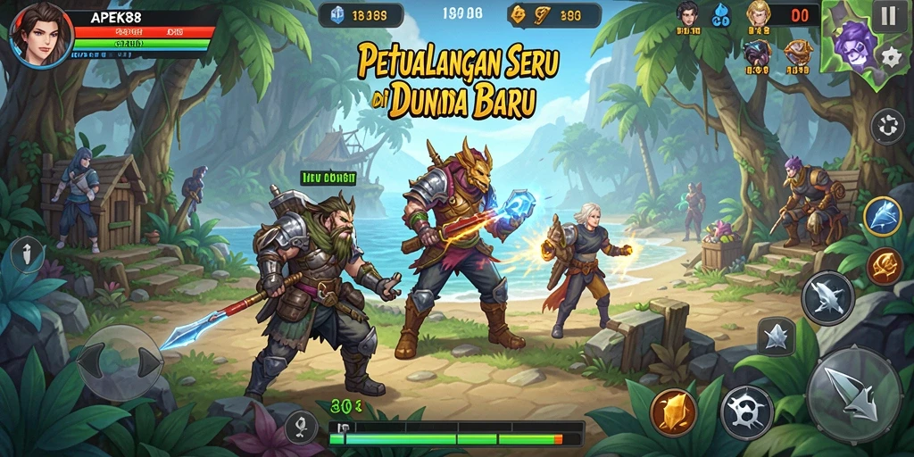 Screenshot APEK88 menampilkan aksi petualangan yang mendebarkan.