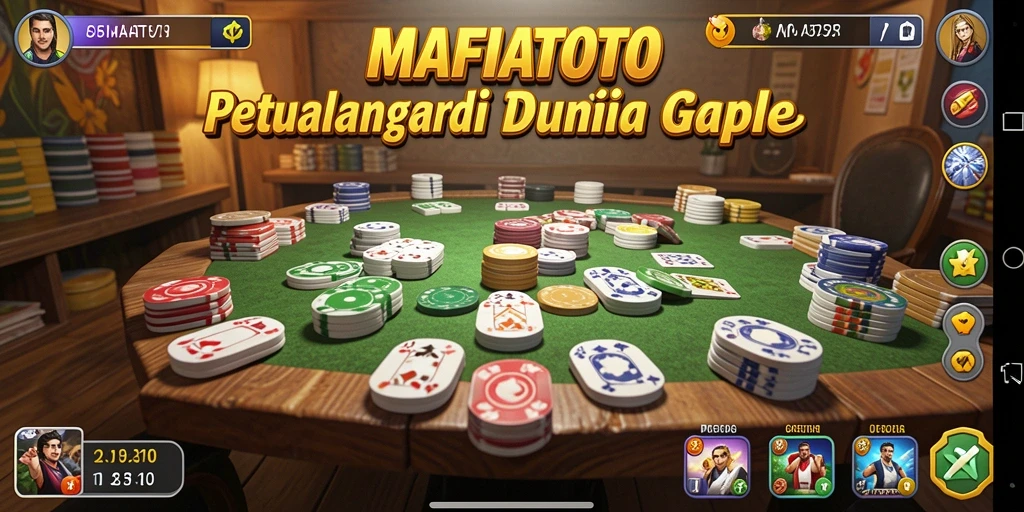 Tampilan gameplay seru dari MAFIATOTO yang menghadirkan keseruan Gaple.