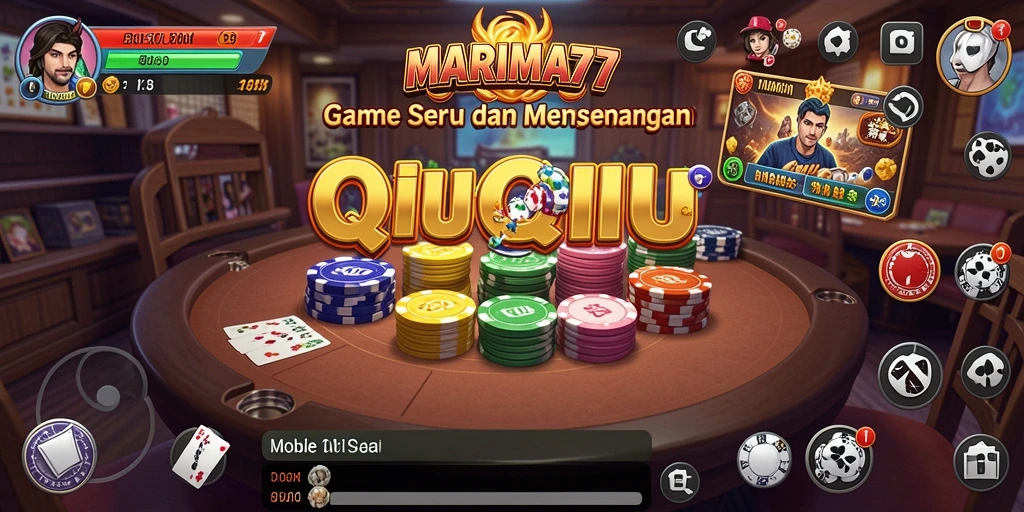Gameplay seru QiuQiu di MARIMA77 dengan fitur turnamen.