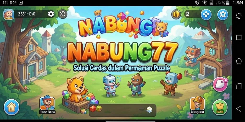 Gameplay menarik dalam permainan Puzzle NABUNG77 yang menantang.