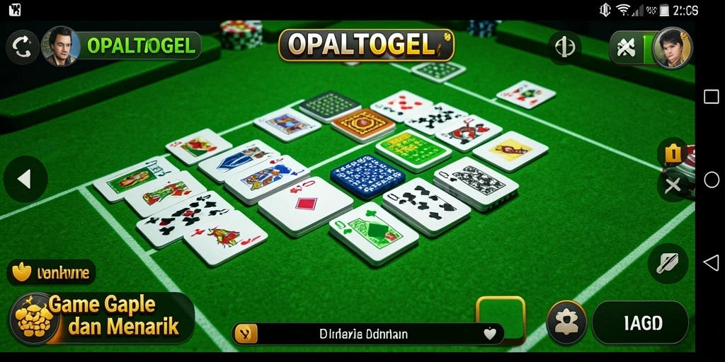 Tampilan menarik dari gameplay Gaple di OPALTOGEL.