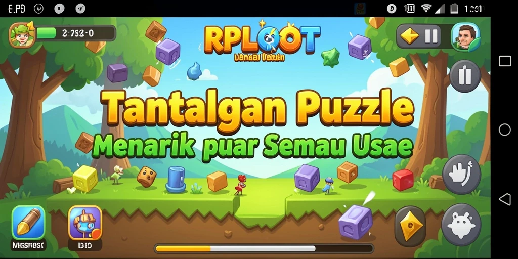 Screenshot RPLOOT menampilkan gameplay puzzle yang menarik dan penuh tantangan.